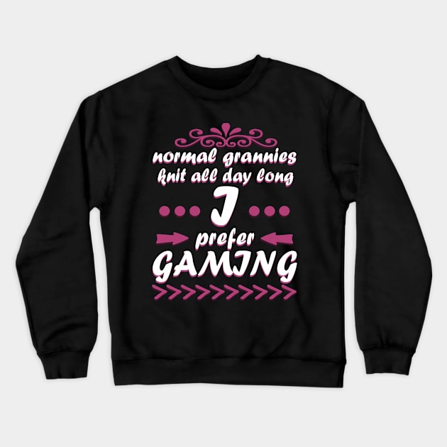 Grandma Gaming Gamble Video Games Gift Console Crewneck Sweatshirt by FindYourFavouriteDesign